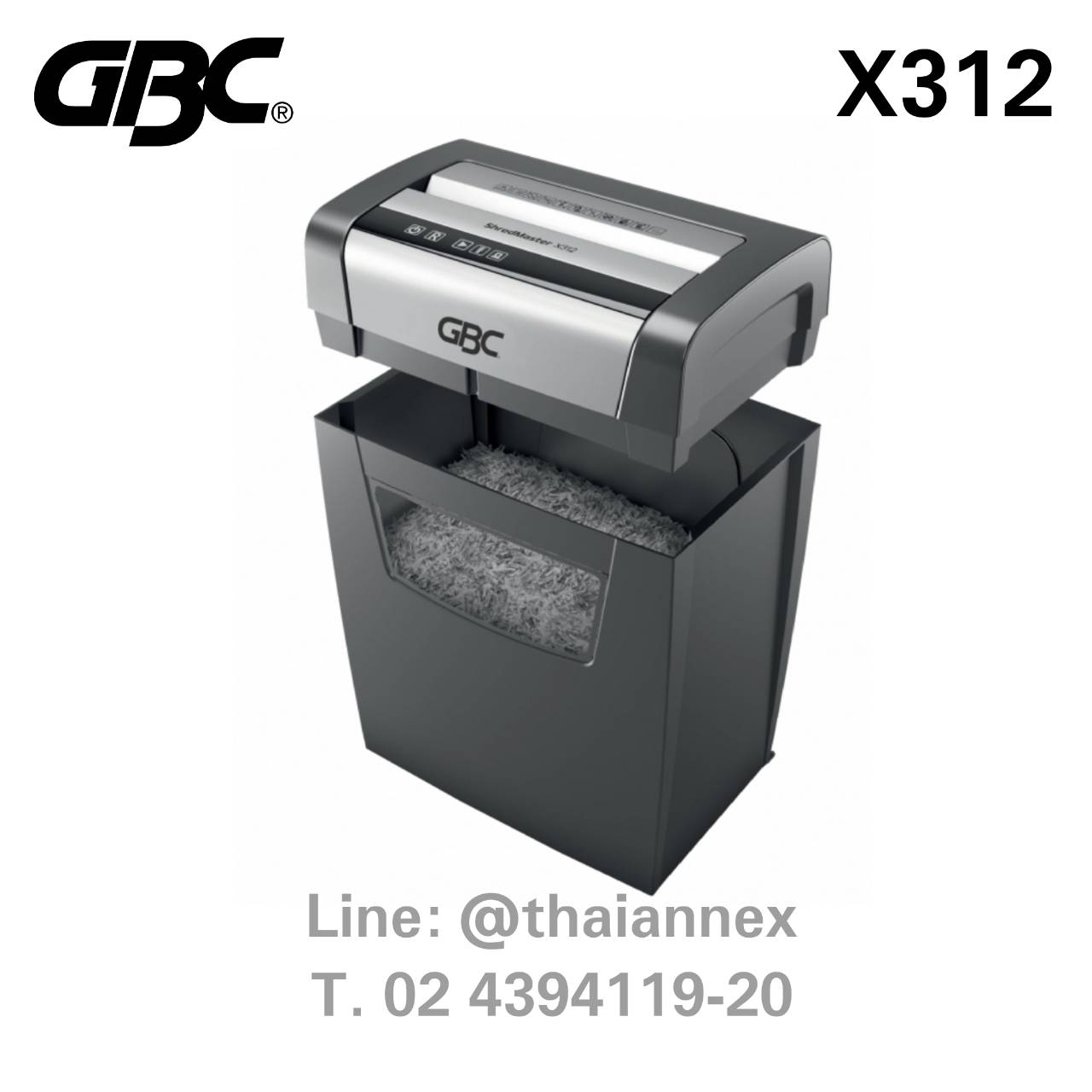 เครื่องทำลายเอกสาร GBC X312 เครื่องทำลายเอกสาร GBC X312