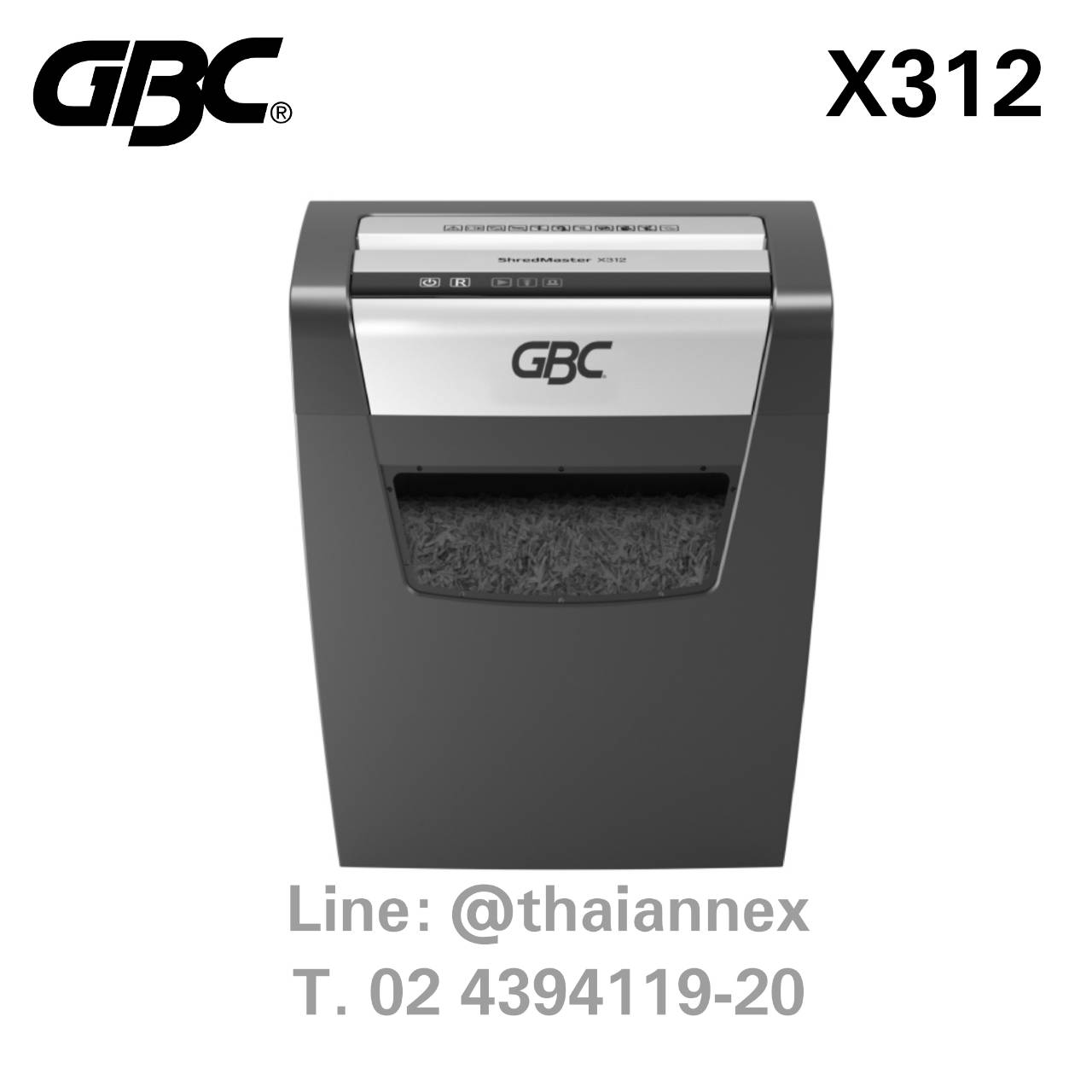 เครื่องทำลายเอกสาร GBC X312 เครื่องทำลายเอกสาร GBC X312