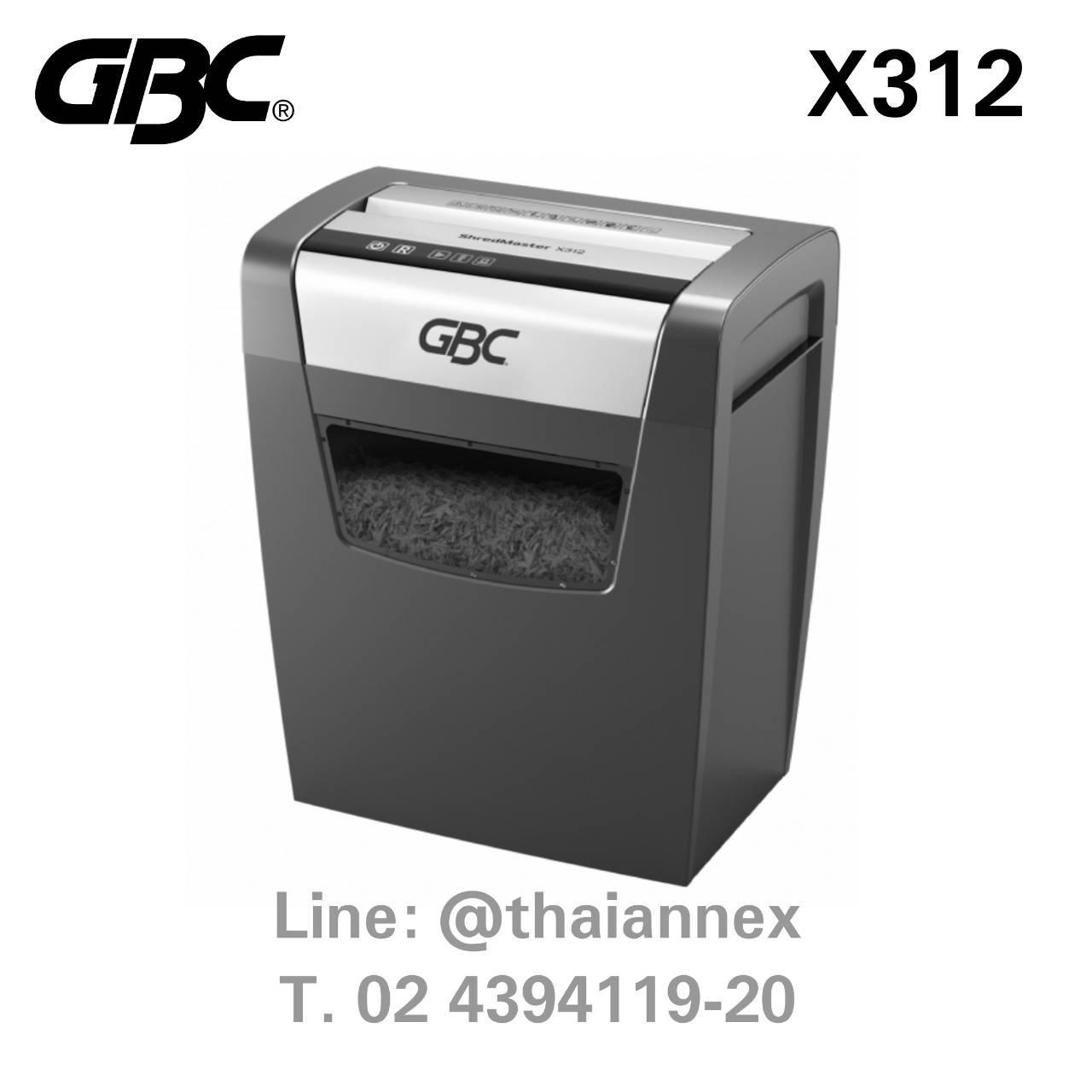 เครื่องทำลายเอกสาร GBC X312 เครื่องทำลายเอกสาร GBC X312