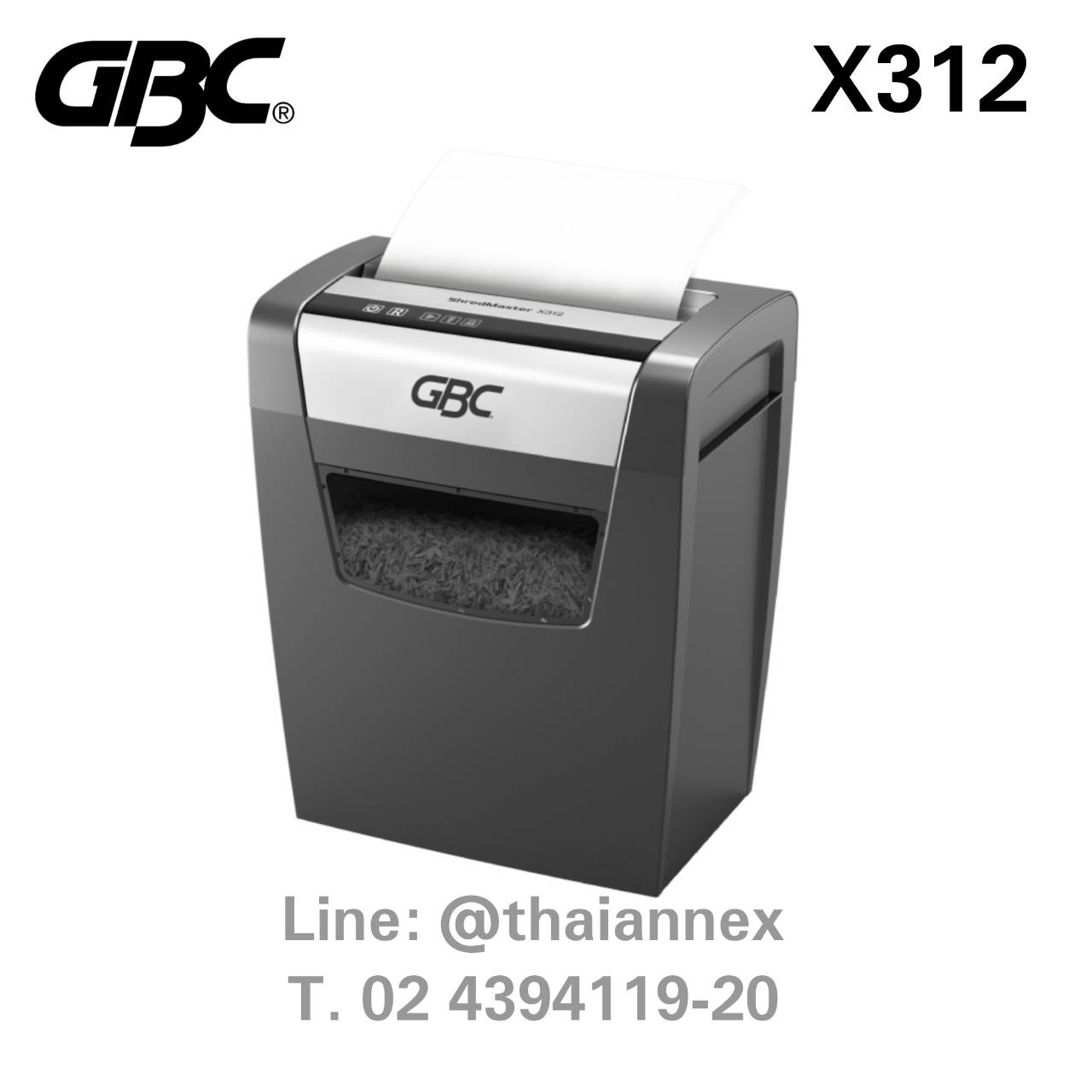 เครื่องทำลายเอกสาร GBC X312 เครื่องทำลายเอกสาร GBC X312