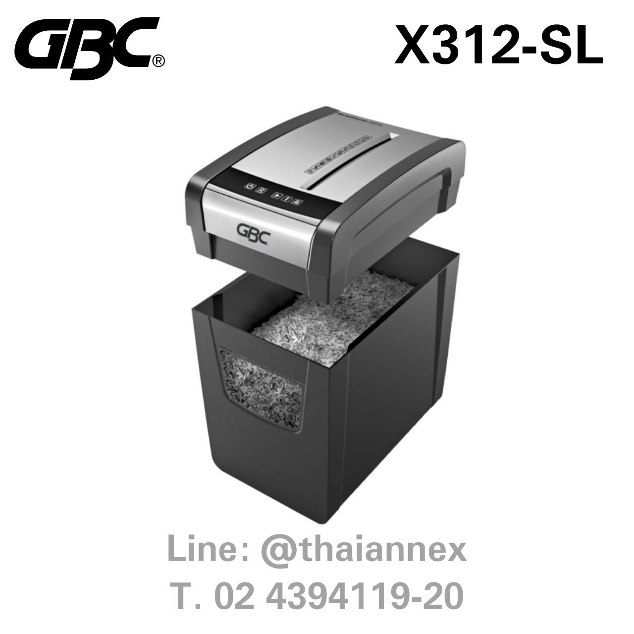 เครื่องทำลายเอกสาร GBC X312-SL เครื่องทำลายเอกสาร GBC X312-SL