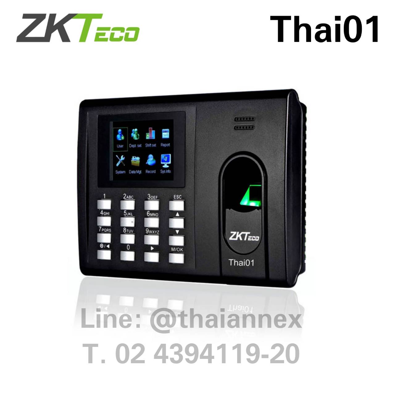 เครื่องสแกนลายนิ้วมือ ZK Thai01 เครื่องสแกนลายนิ้วมือ ZK Thai01
