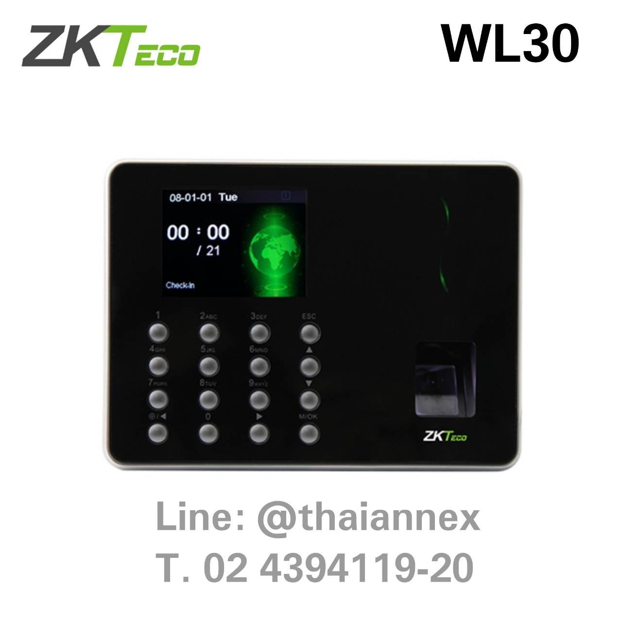 เครื่องสแกนลายนิ้วมือ ZK WL30 เครื่องสแกนลายนิ้วมือ ZK WL30