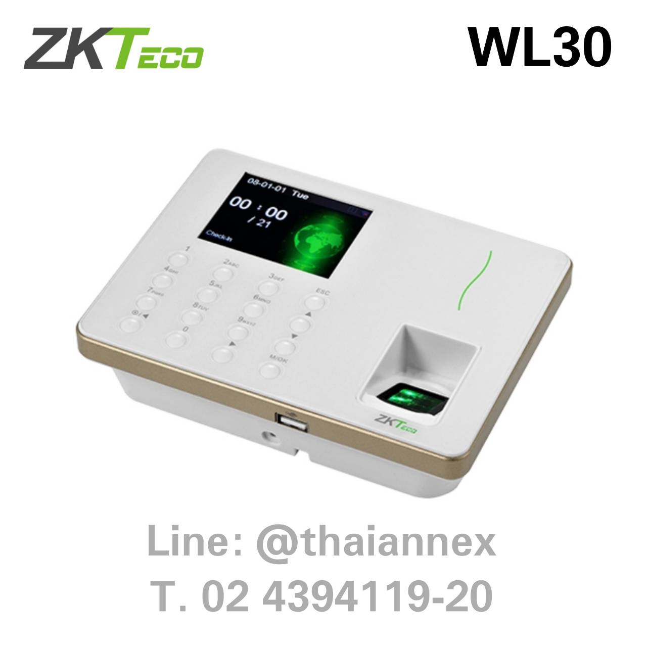 เครื่องสแกนลายนิ้วมือ ZK WL30 เครื่องสแกนลายนิ้วมือ ZK WL30
