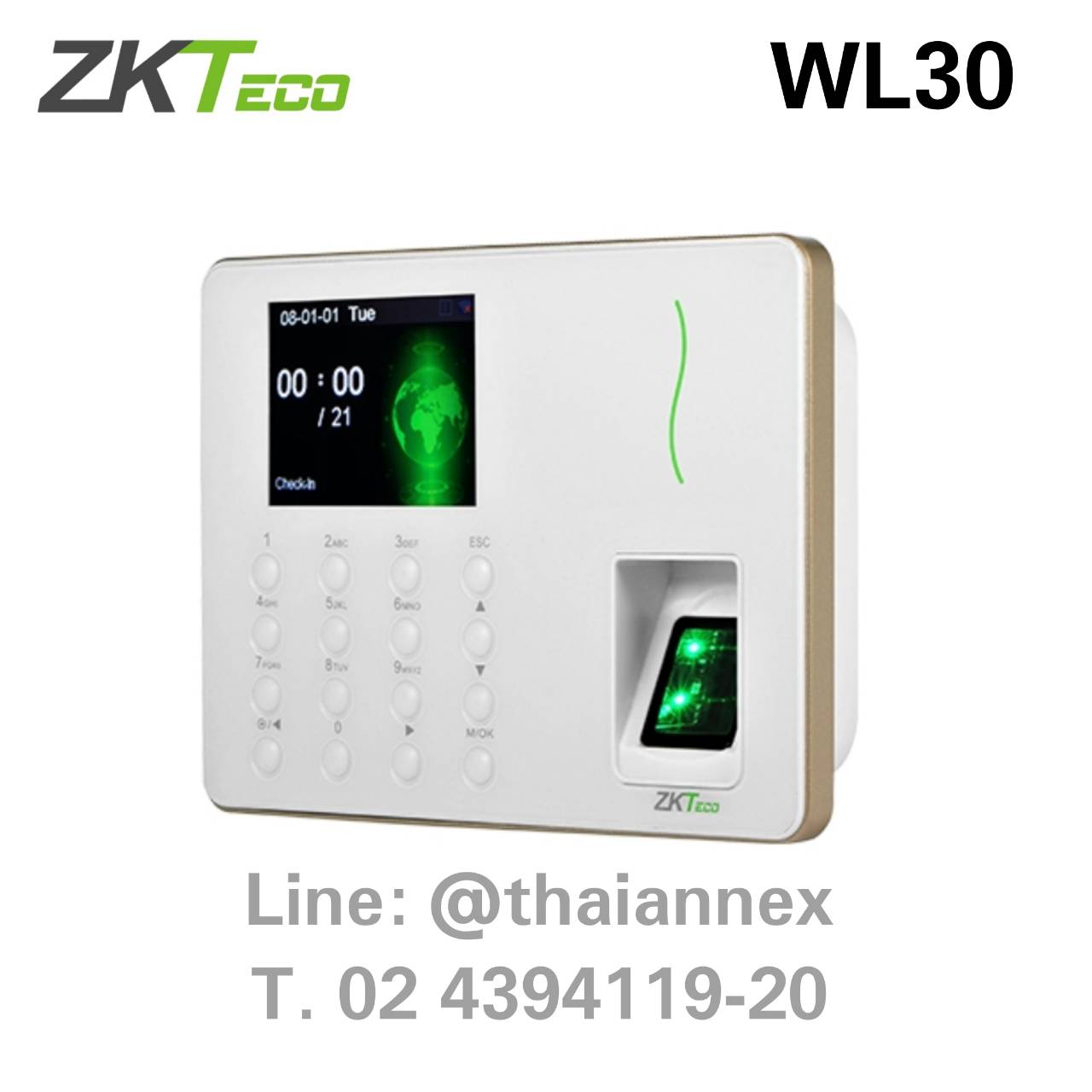 เครื่องสแกนลายนิ้วมือ ZK WL30