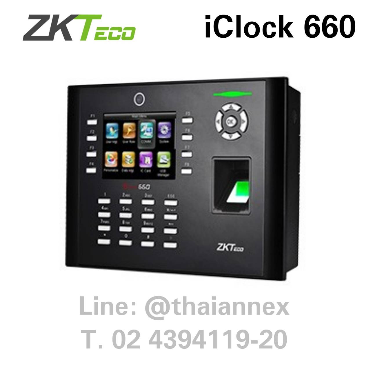 เครื่องสแกนลายนิ้วมือ ZK iClock 660 เครื่องสแกนลายนิ้วมือ ZK iClock 660