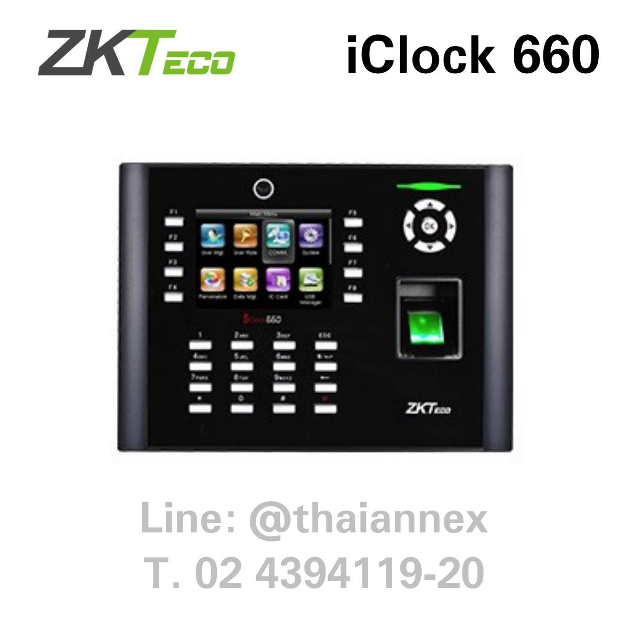 เครื่องสแกนลายนิ้วมือ ZK iClock 660 เครื่องสแกนลายนิ้วมือ ZK iClock 660