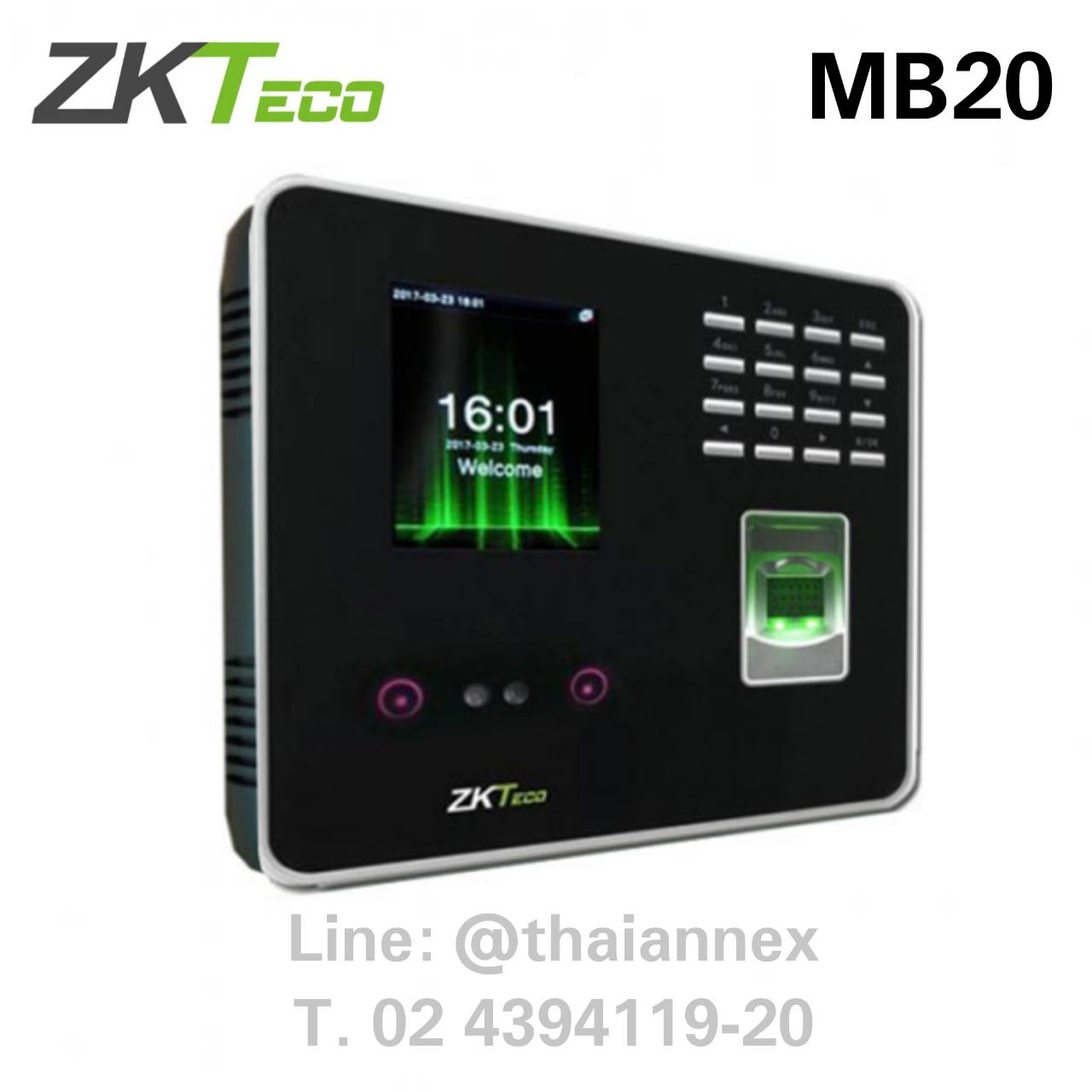 เครื่องสแกนใบหน้า ZK MB20 เครื่องสแกนใบหน้า ZK MB20