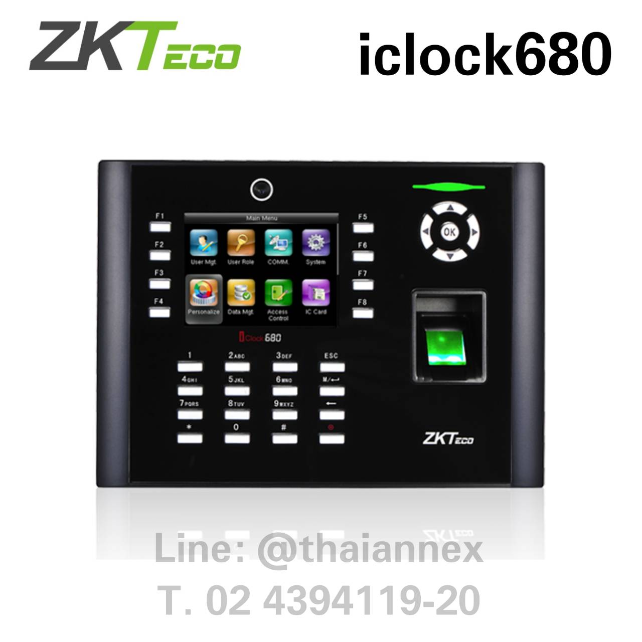 เครื่องสแกนลายนิ้วมือ ZK iClock 680 (Access Control) เครื่องสแกนลายนิ้วมือ ZK iClock 680 (Access Control)