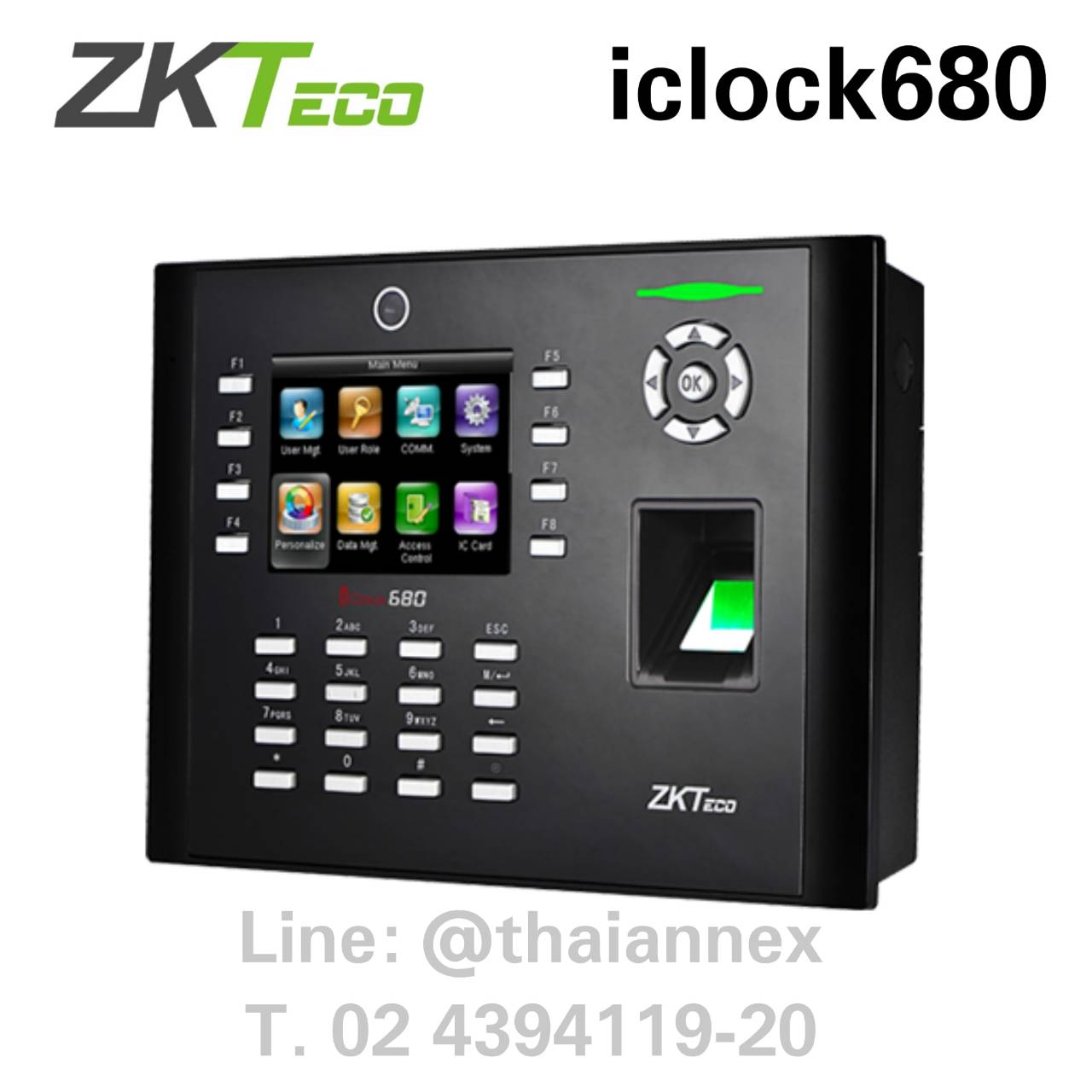 เครื่องสแกนลายนิ้วมือ ZK iClock 680 (Access Control) เครื่องสแกนลายนิ้วมือ ZK iClock 680 (Access Control)