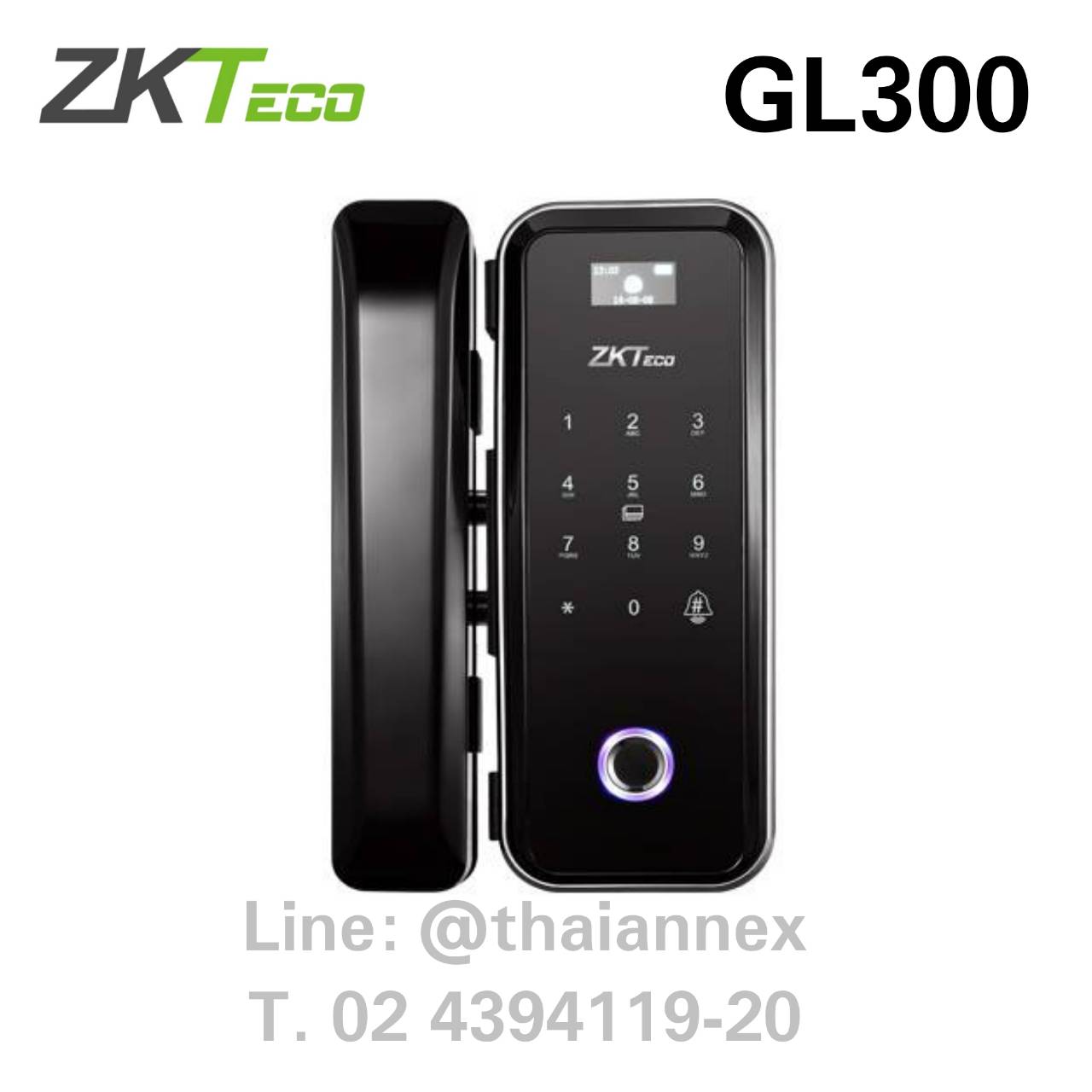Digital Door Lock สำหรับประตูกระจก ZK GL300