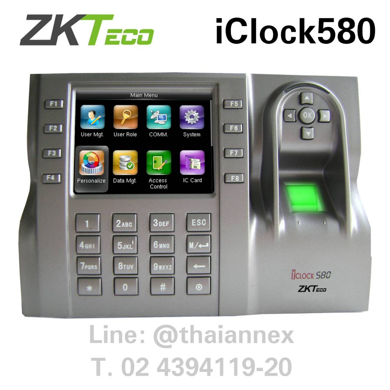 เครื่องสแกนลายนิ้วมือ ZK iClock580 (Access Control) เครื่องสแกนลายนิ้วมือ ZK iClock580 (Access Control)