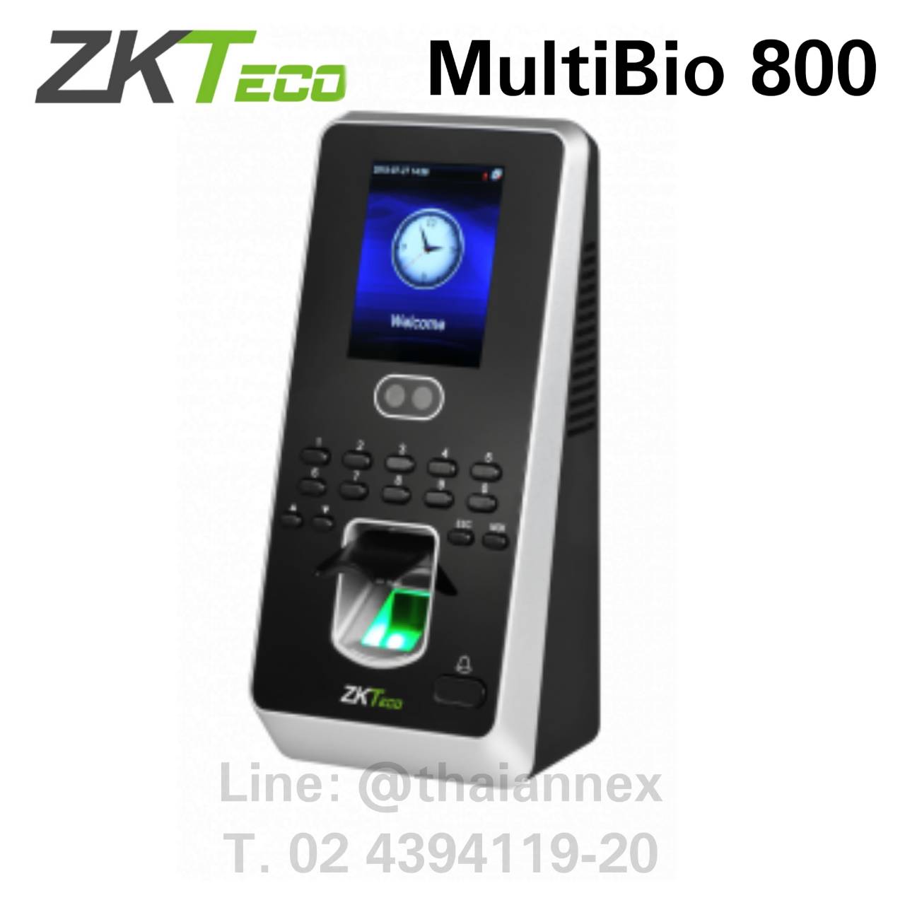 เครื่องสแกนใบหน้า ZK Multibio 800 (ควบคุมประตูได้) เครื่องสแกนใบหน้า ZK Multibio 800 (ควบคุมประตูได้)
