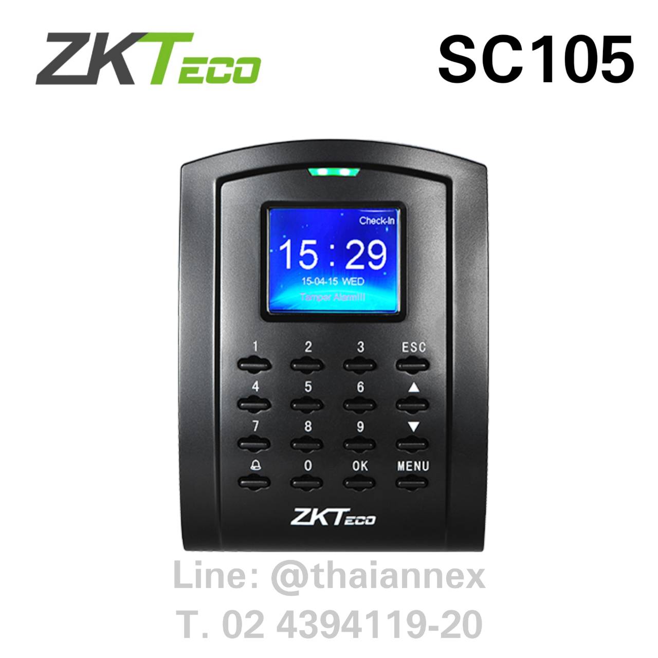 เครื่องทาบบัตร ZK SC105 (Access Control) เครื่องทาบบัตร ZK SC105 (Access Control)