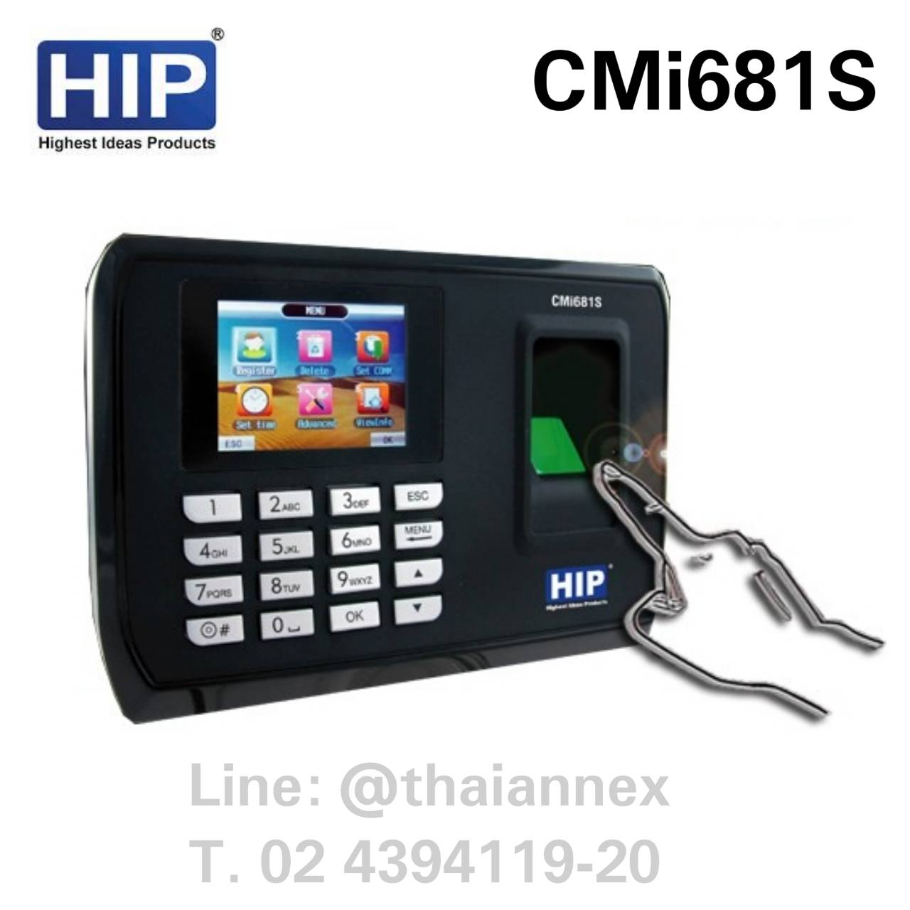 เครื่องสแกนลายนิ้วมือ HIP CMi681S (Access Control) เครื่องสแกนลายนิ้วมือ HIP CMi681S (Access Control)