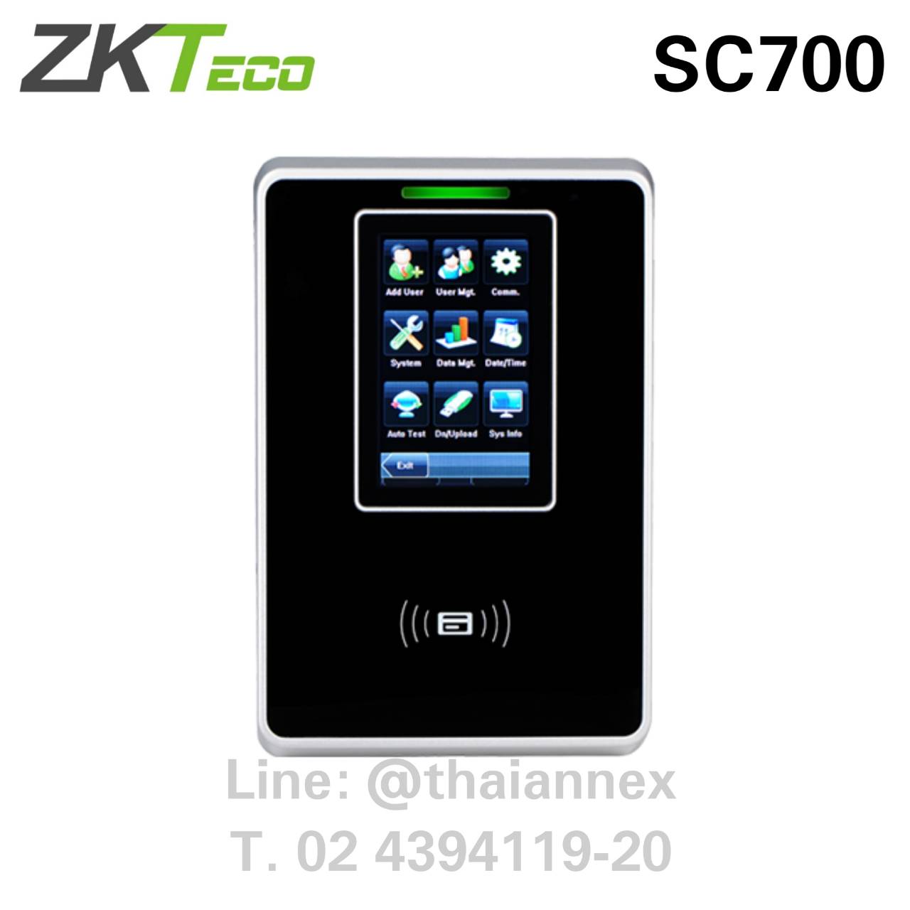 เครื่องทาบบัตร ZK SC700 Touch (Access Control) เครื่องทาบบัตร ZK SC700 Touch (Access Control)