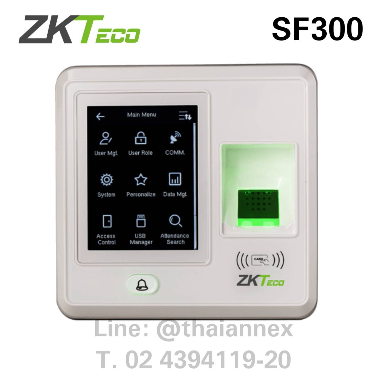 เครื่องสแกนลายนิ้วมือ ZK SF300 Touch Screen เครื่องสแกนลายนิ้วมือ ZK SF300 Touch Screen
