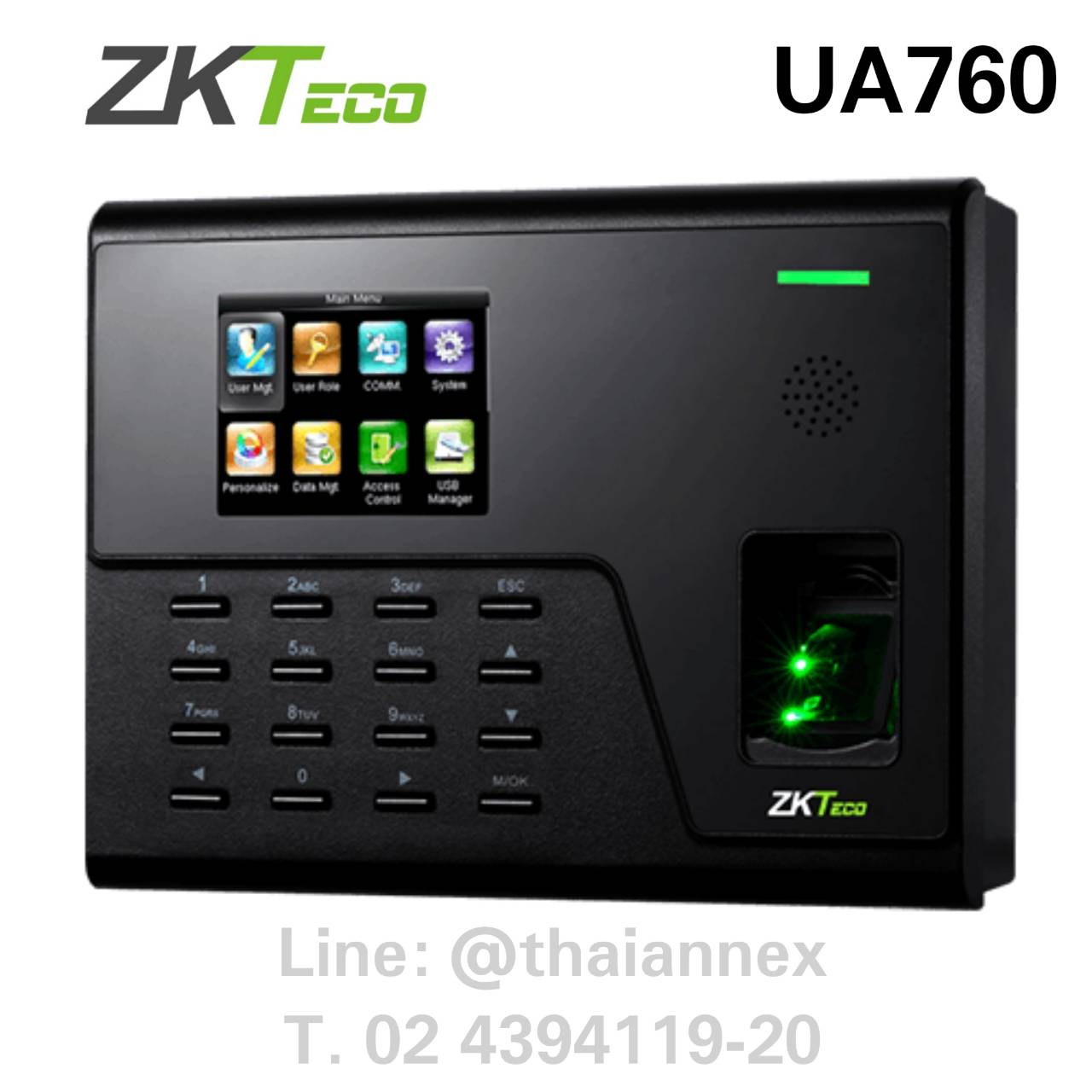 เครื่องสแกนลายนิ้วมือ ZK UA760 เครื่องสแกนลายนิ้วมือ ZK UA760