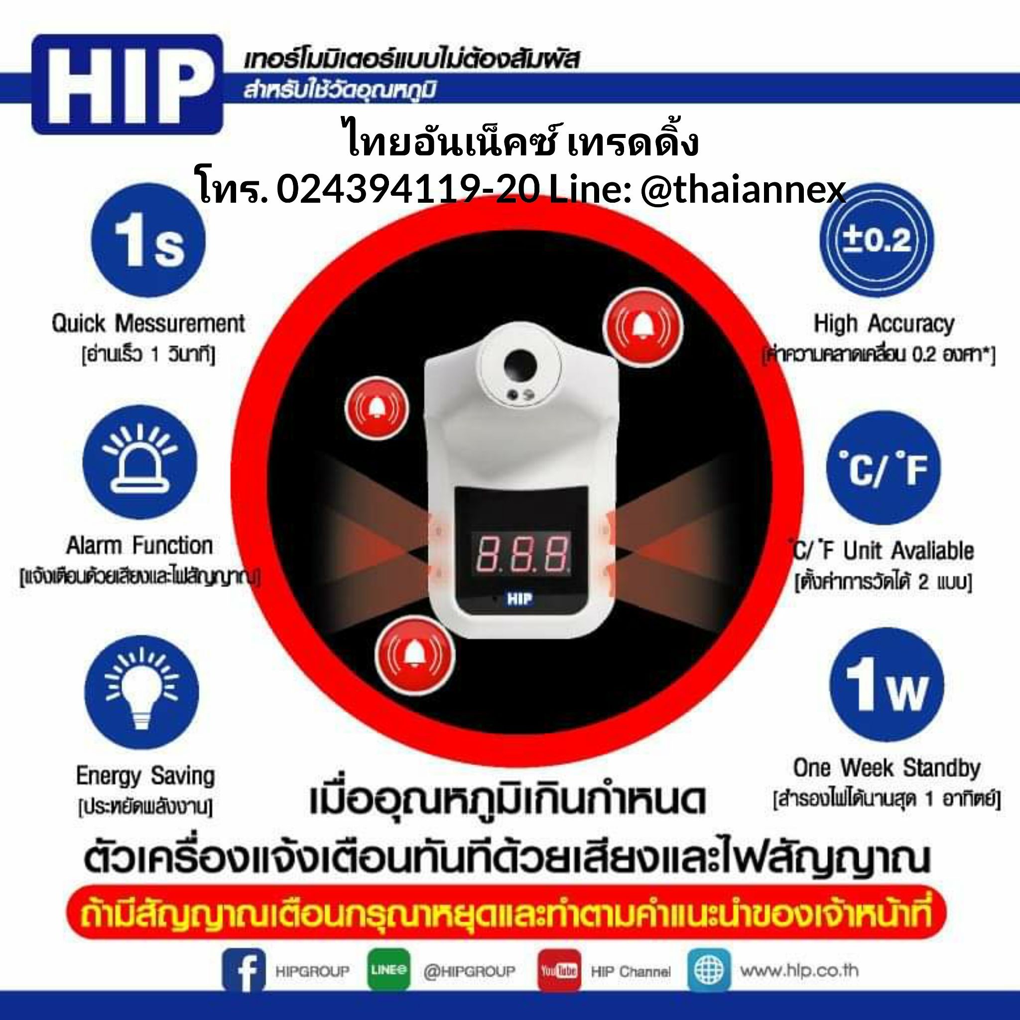 เครื่องวัดอุณหภูมิ HIP CMK3