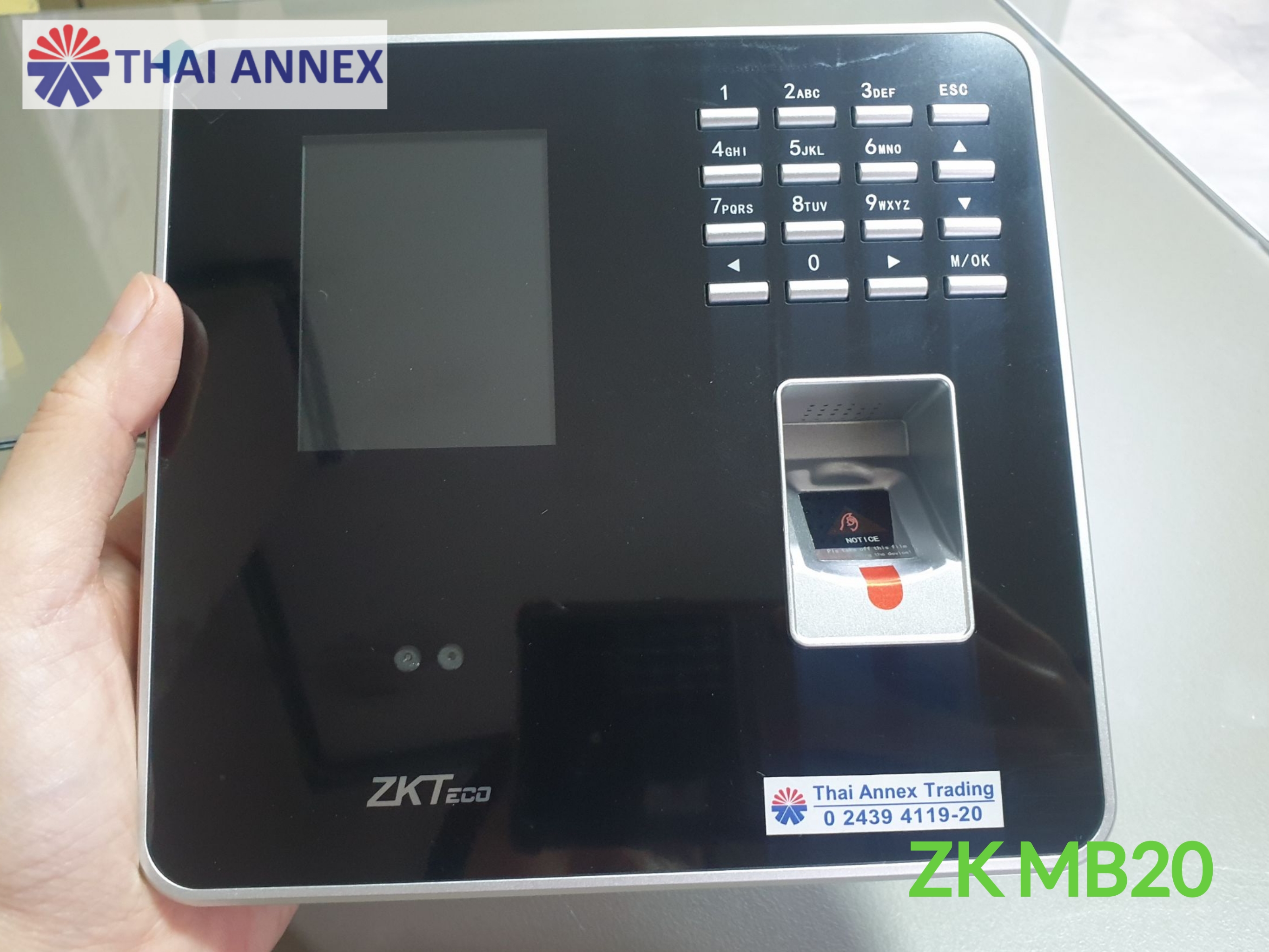 เครื่องสแกนใบหน้า ZK MB20 เครื่องสแกนใบหน้า ZK MB20