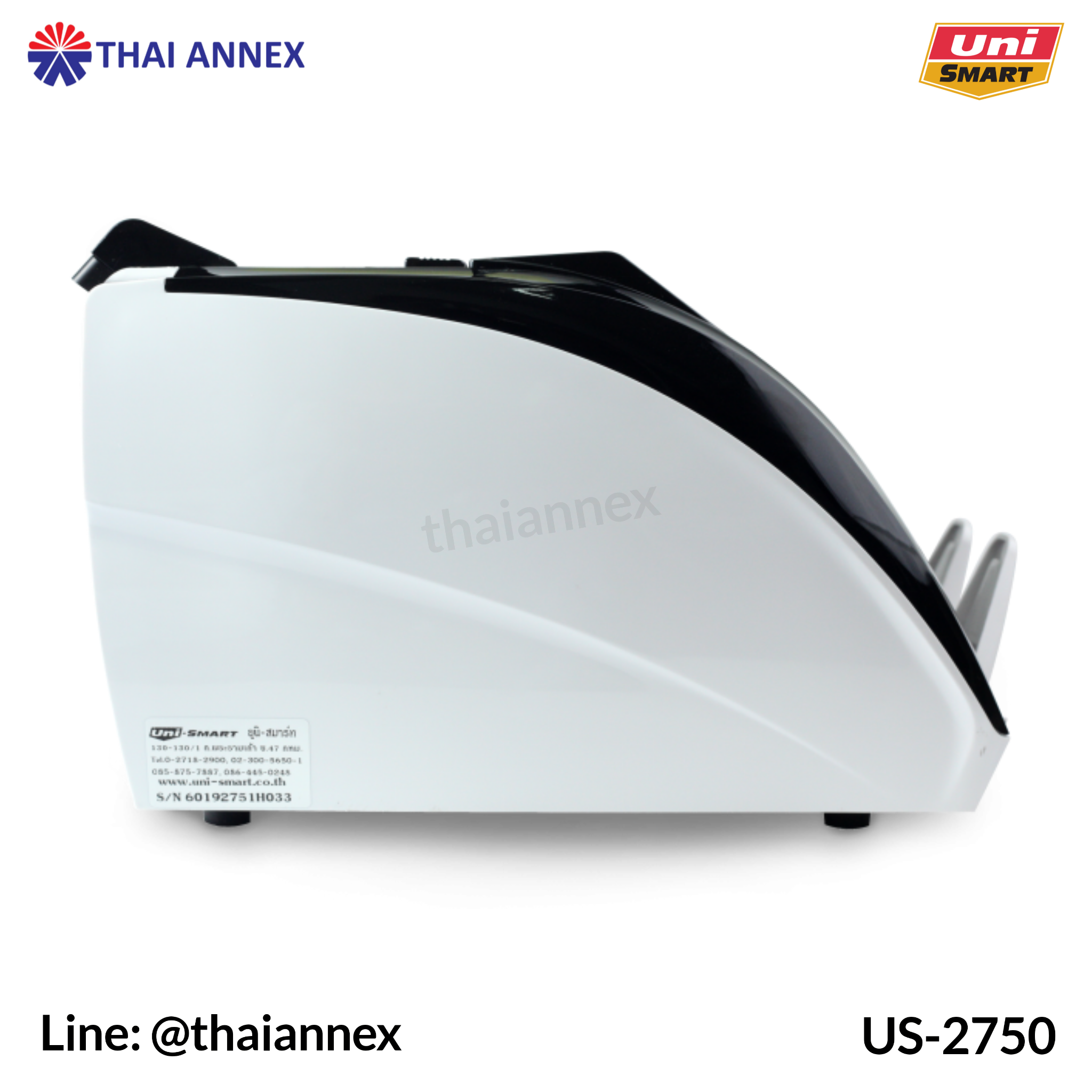 เครื่องตรวจสอบและนับธนบัตร Uni-Smart: US-2750 เครื่องตรวจสอบและนับธนบัตร Uni-Smart: US-2750
